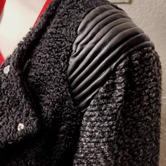 Sam Edelman Modern Moto Sweater Jacket - Picture 3 of 8